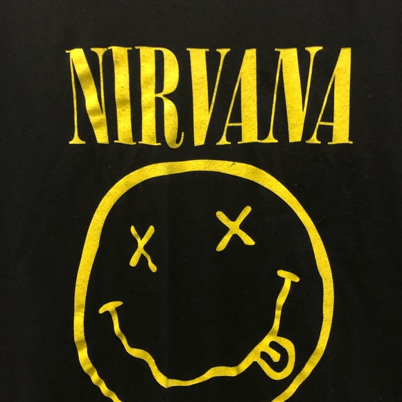 Men’s Nirvana Yellow Smiley Graphic Tee Size Medium New With Tags. - Picture 3 of 4